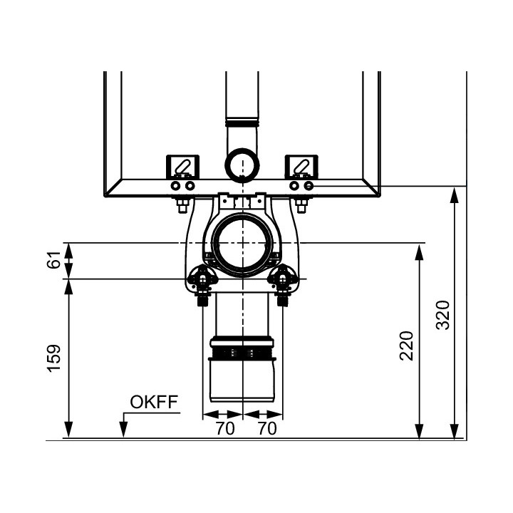 Zestaw montażowy do zabudowy mokrej dla miski TECEone, głębokość 13cm