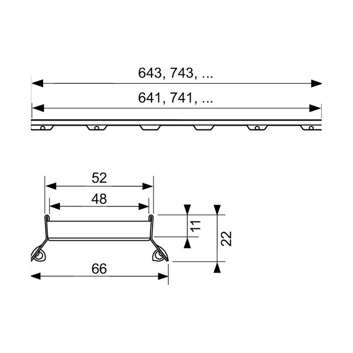 Ruszt prosty TECE Plate II 1500 mm połysk stal nierdzewna- sanitbuy.pl