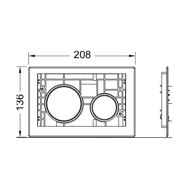 Płytka TECE - Przyciski chrom połysk TECEloop do kompletowania z obudwą - sanitbuy.pl