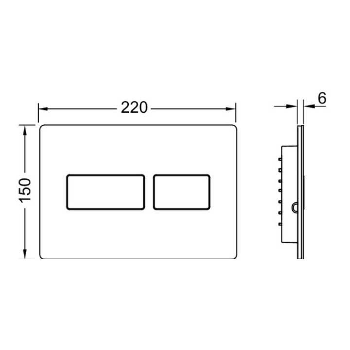 Przycisk spłukujący do WC TECEsolid, spłukiwanie dwoma ilościami wody - mosiądz szczotkowany