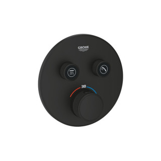 Uchwyt prysznicowy ścienny, Grohe, phantom black