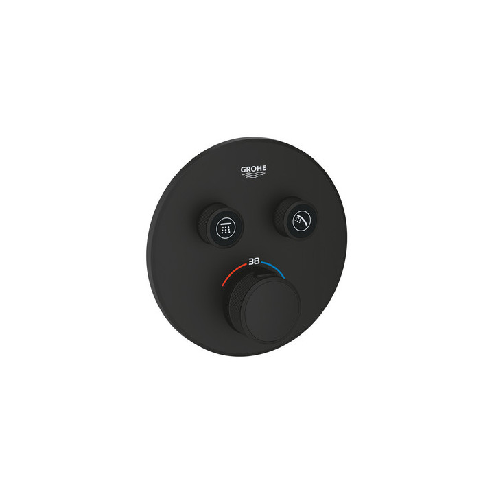 Uchwyt prysznicowy ścienny, Grohe, phantom black