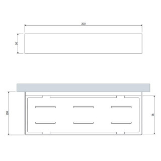 Koszyk prysznicowy narożny Omnires Uni 20,5 cm, chrom