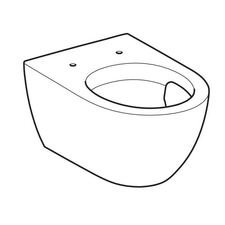 Miska ustępowa Geberit Acanto wisząca 51x35 cm, ukryte mocowania, Rimfree - biała