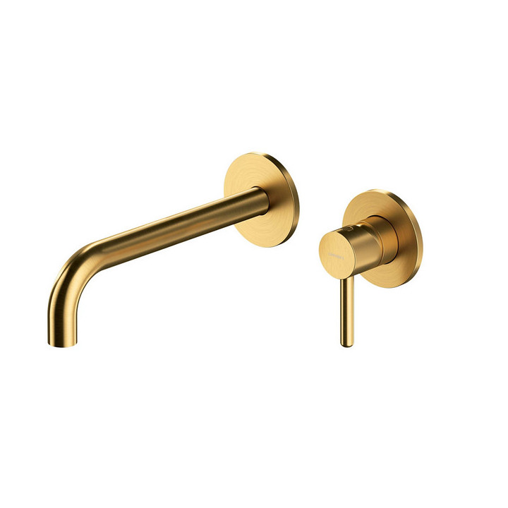 Bateria umywalkowa podtynkowa z długą wylewką, Omnires Y - Biały mat