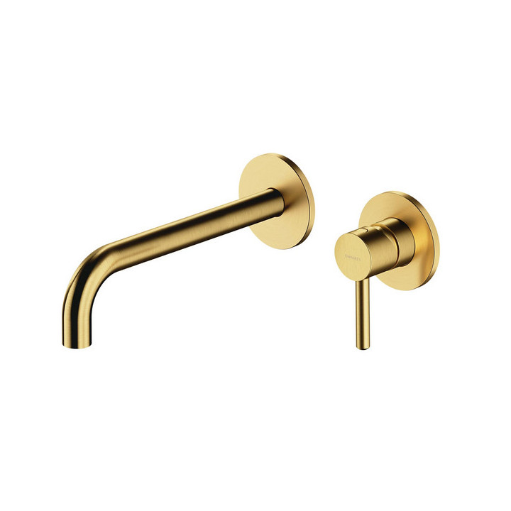 Bateria umywalkowa podtynkowa z długą wylewką, Omnires Y - Biały mat