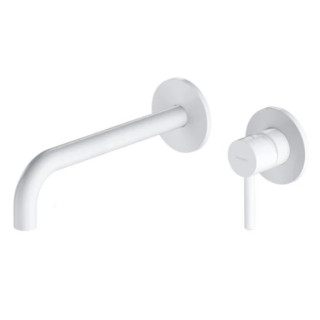 Bateria umywalkowa podtynkowa z długą wylewką, Omnires Y - Biały mat