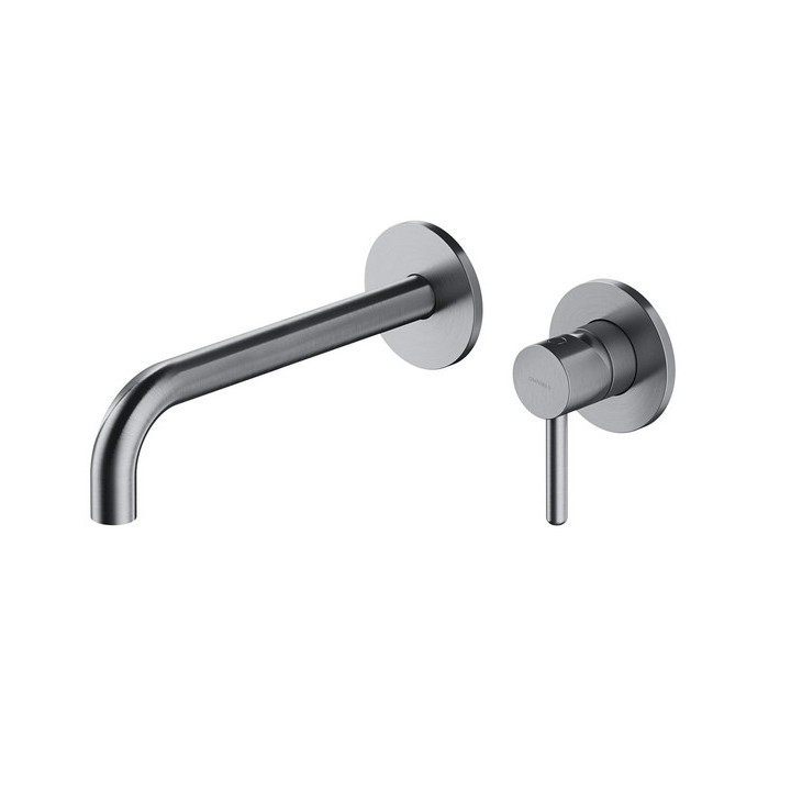 Bateria umywalkowa podtynkowa z długą wylewką, Omnires Y - Biały mat