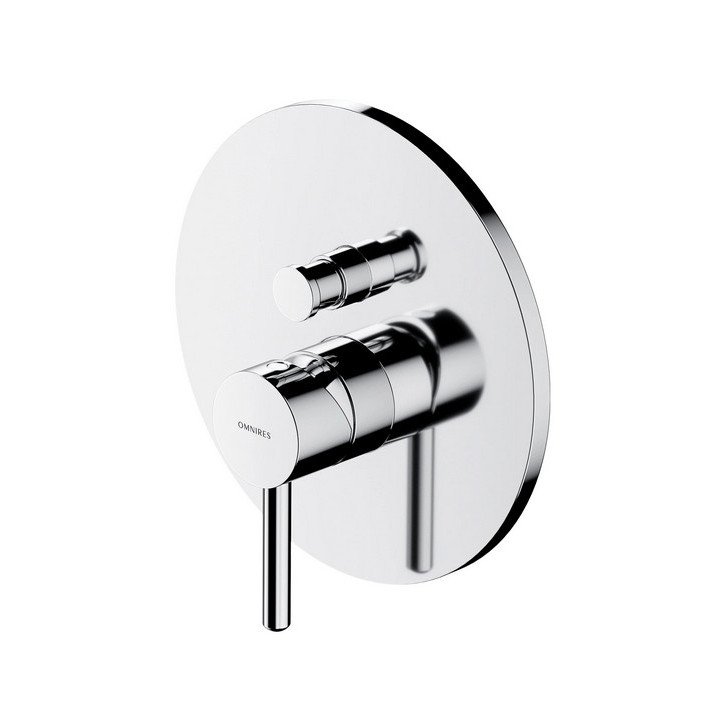 System wannowo-prysznicowy, natynkowy, termostatyczny, Omnires Y, biały mat