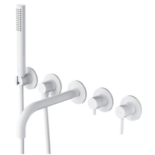 Bateria 3-wyjściowa GoClick, Omnires GC podtynkowa, prysznic 1-funkcyjny - chrom