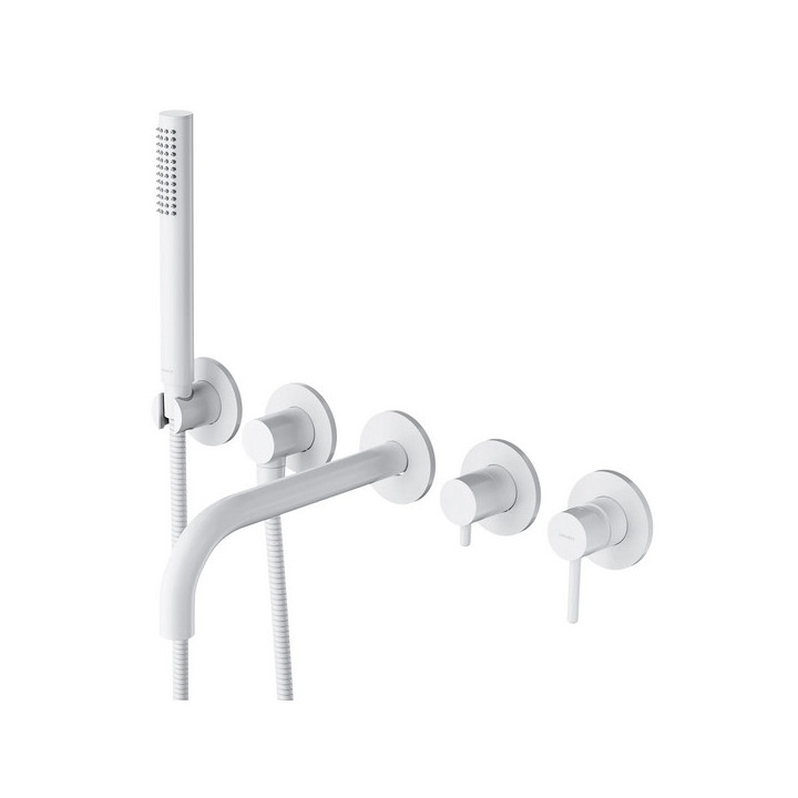 Bateria 3-wyjściowa GoClick, Omnires GC podtynkowa, prysznic 1-funkcyjny - chrom