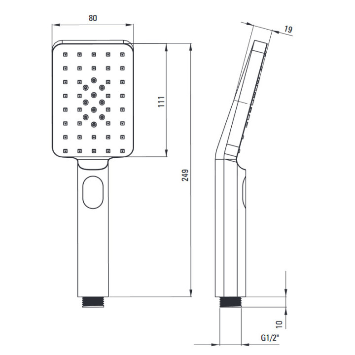 Zestaw prysznicowy podtynkowy, Deante Anemon, chrom