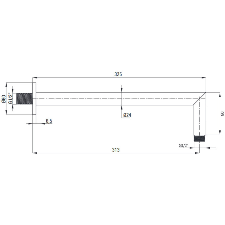 Zestaw prysznicowy podtynkowy, Deante Anemon, chrom