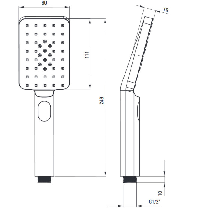 Zestaw prysznicowy podtynkowy, Deante Anemon, chrom