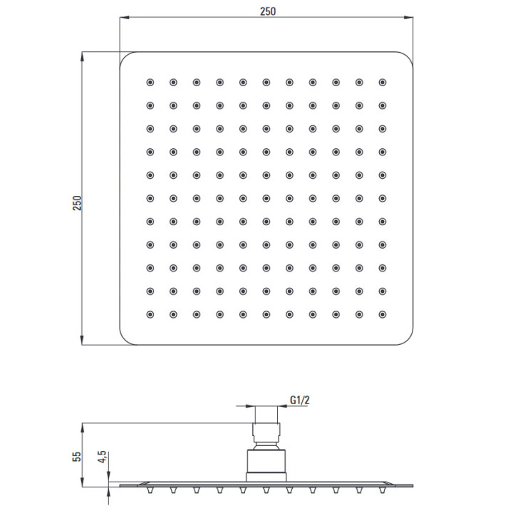 Zestaw prysznicowy podtynkowy, Deante Anemon, chrom