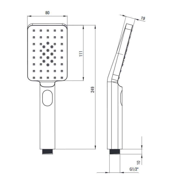 Zestaw prysznicowy podtynkowy, Deante Anemon, chrom
