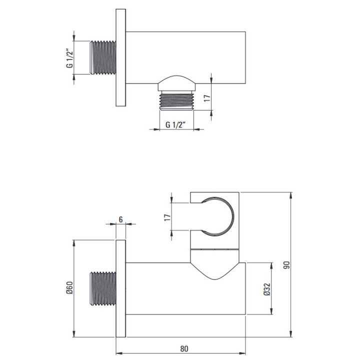 Zestaw prysznicowy podtynkowy, Deante Anemon, chrom