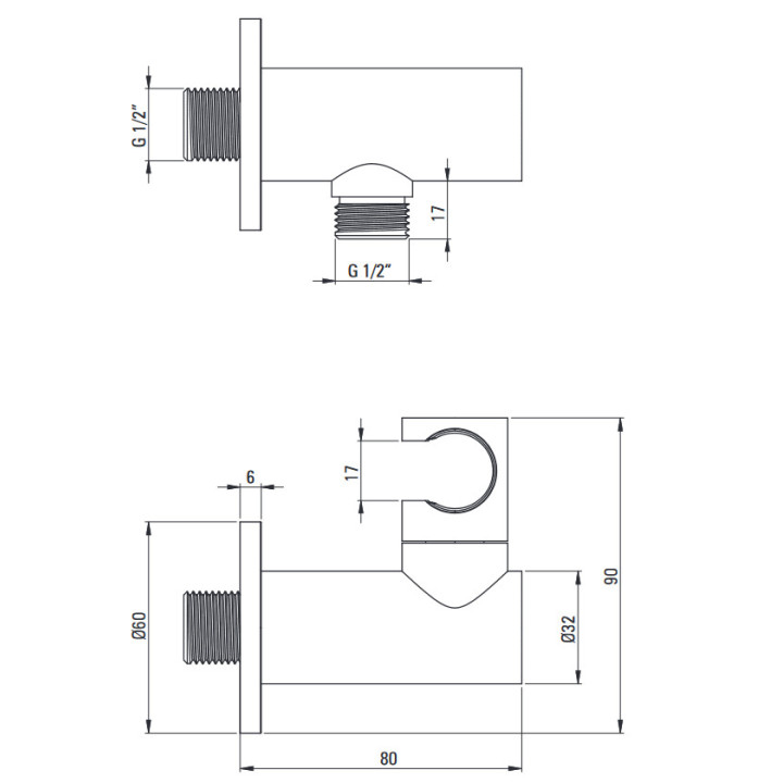 Zestaw prysznicowy podtynkowy, Deante Jasmin, chrom