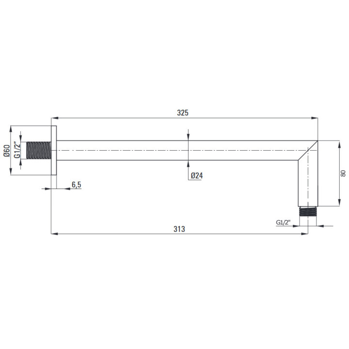 Zestaw prysznicowy podtynkowy, Deante Jasmin, chrom
