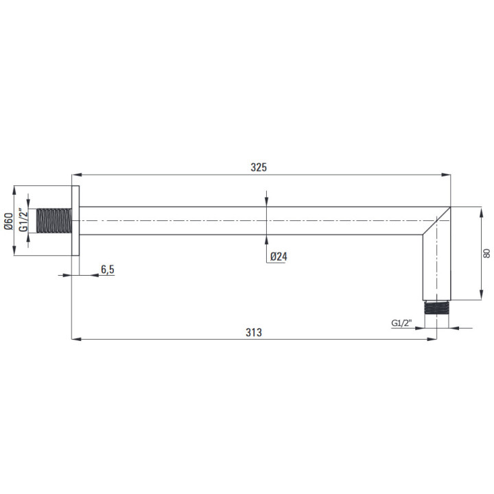 Zestaw prysznicowy podtynkowy, Deante Jasmin, chrom