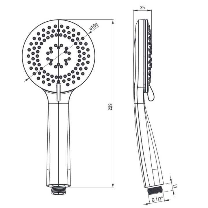 Zestaw prysznicowy podtynkowy, Deante Jasmin, chrom