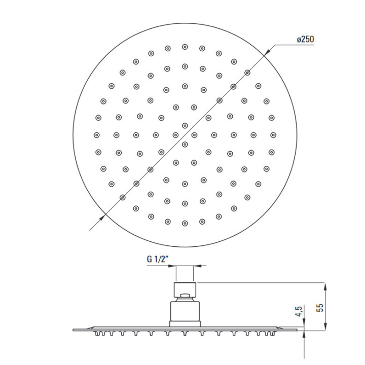 Zestaw prysznicowy podtynkowy z drązkiem, Deante Arnika, nero