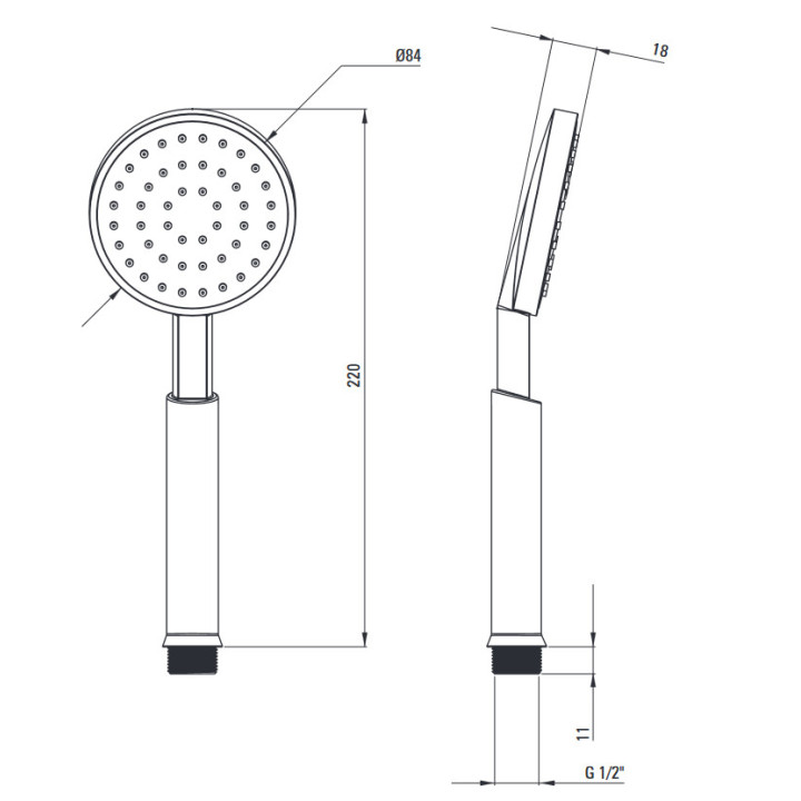 Zestaw prysznicowy podtynkowy z drązkiem, Deante Arnika, nero