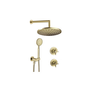 Zestaw prysznicowy podtynkowy z drązkiem, Deante Arnika, nero