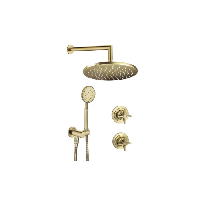 Zestaw prysznicowy podtynkowy z drązkiem, Deante Arnika, nero