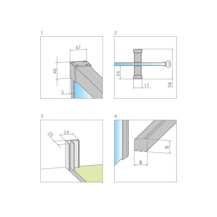 Drzwi suwane Radaway Idea Black 80 część lewa kabiny 78-79.5x200.5cm, szkło przejrzyste, profil czarny- sanitbuy.pl