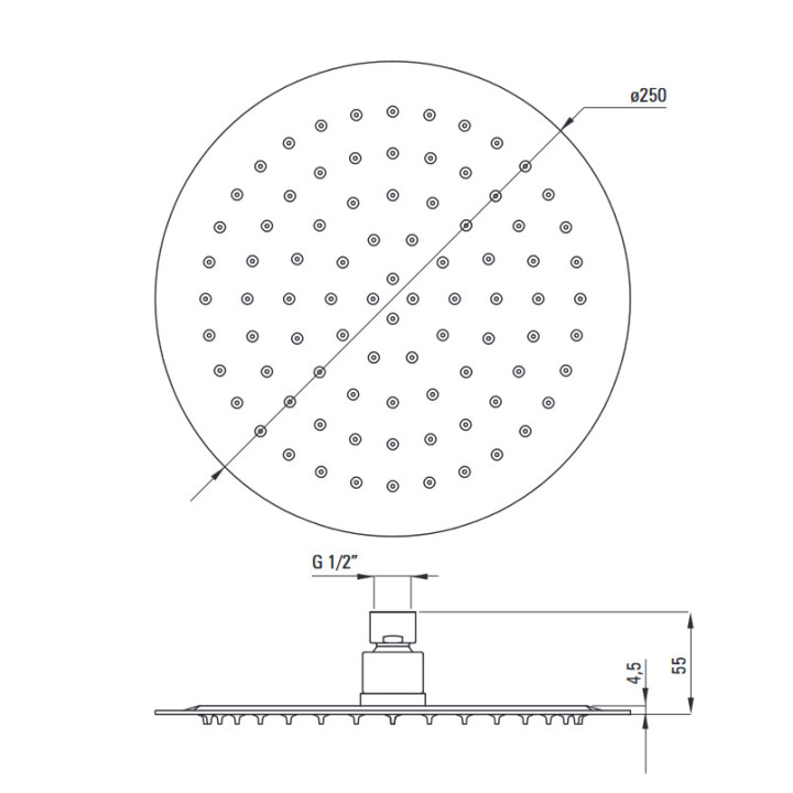 Zestaw prysznicowy podtynkowy, Deante Temisto, nero