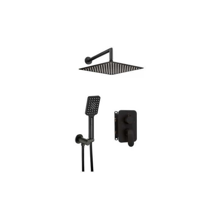 Zestaw prysznicowy podtynkowy z główką prysznicową, Deante Silia, złoto szczotkowane