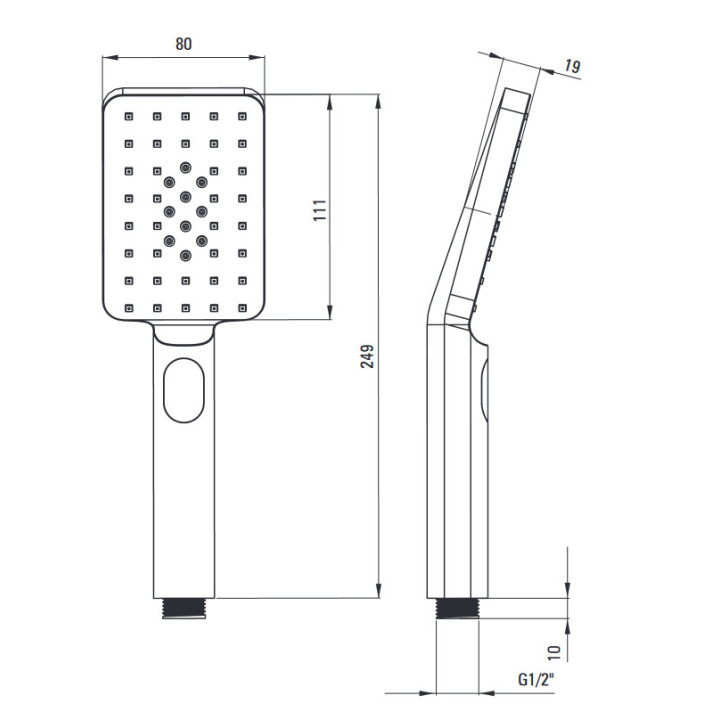 Zestaw prysznicowy podtynkowy z główką prysznicową, Deante Silia, złoto szczotkowane
