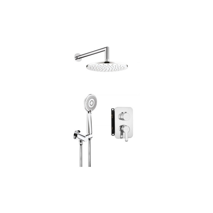 Zestaw prysznicowy podtynkowy z BOXem mieszaczowym, Deante Alpinia, złoty