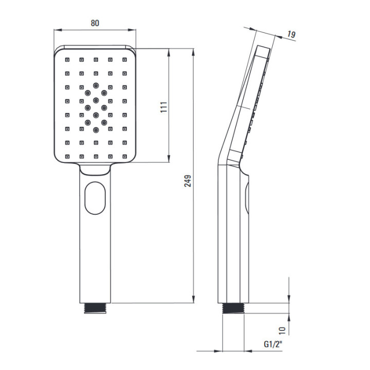 Zestaw prysznicowy podtynkowy z BOXem termostatycznym, Deante Box, chrom