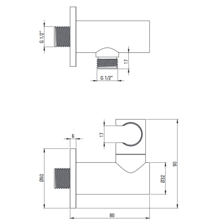 Zestaw prysznicowy podtynkowy z BOXem termostatycznym, Deante Box, chrom