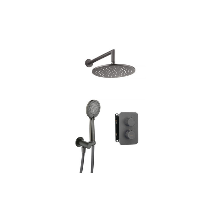 Zestaw prysznicowy podtynkowy z BOXem termostatycznym, Deante Box, bianco