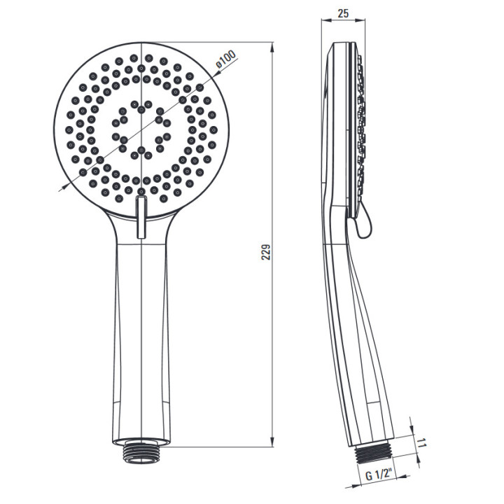 Zestaw prysznicowy podtynkowy z BOXem termostatycznym, Deante Box, bianco