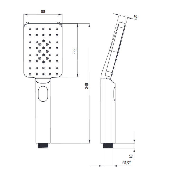 Bateria umywalkowa Deante Alpinia podtynkowa - chrom