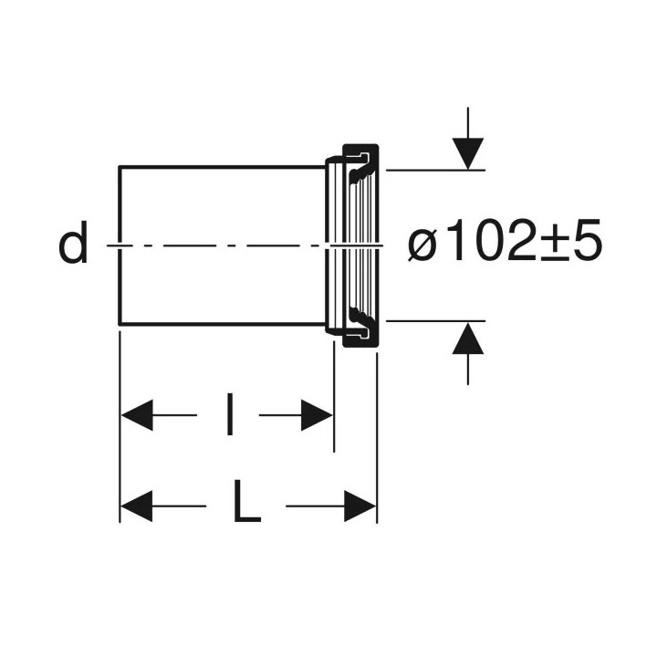 Króciec podłączeniowy odpływu z zaślepkami, Geberit