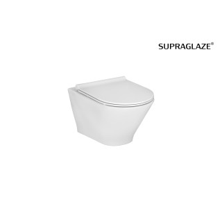 Miska do kompaktu WC Roca Gap Rimless Square, 60cm, odpływ podwójny, biała