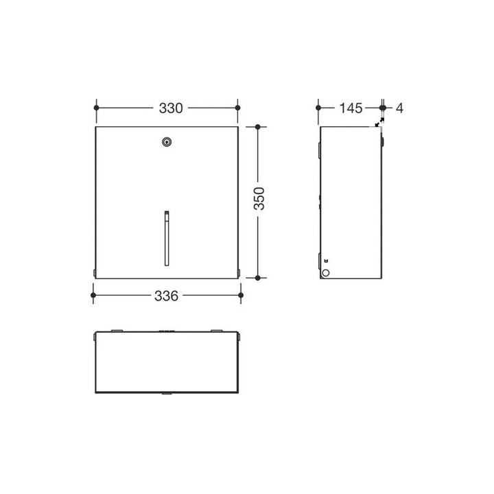 Pojemnik na dużą rolkę papieru toaletowego, Hewi, stal