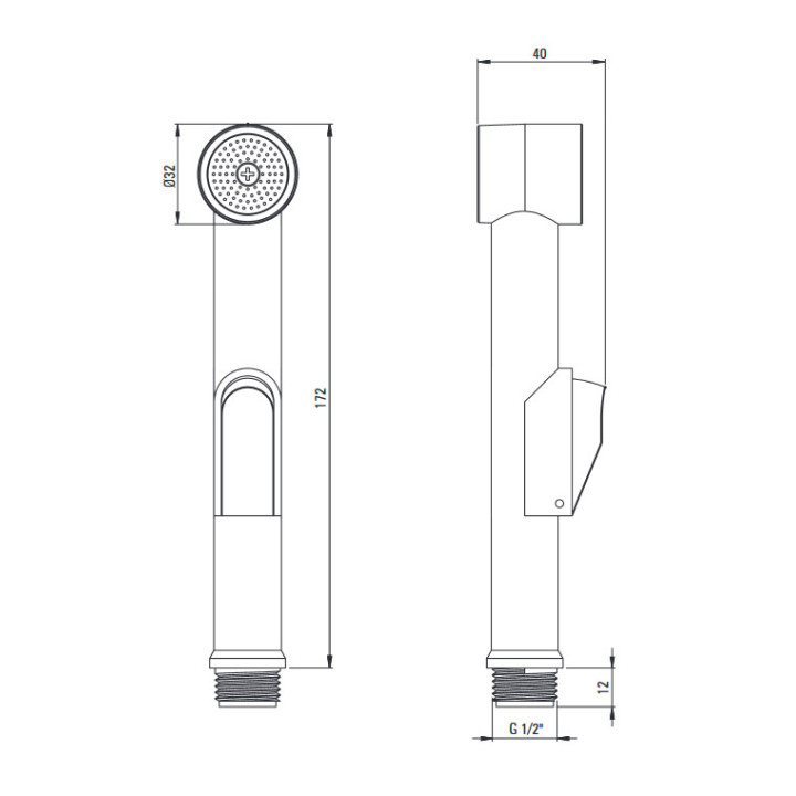 Zestaw prysznicowy punktowy , Deante Avis, chrom