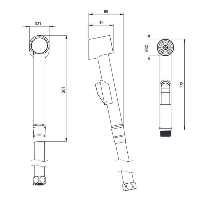 Zestaw prysznicowy punktowy , Deante Avis, chrom
