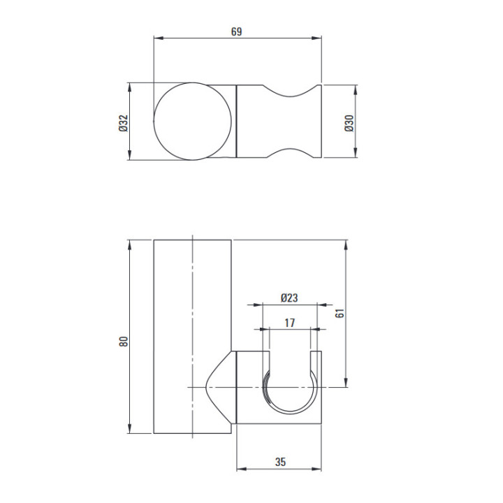 Uchwyt punktowy słuchawki , Deante Round, złoty