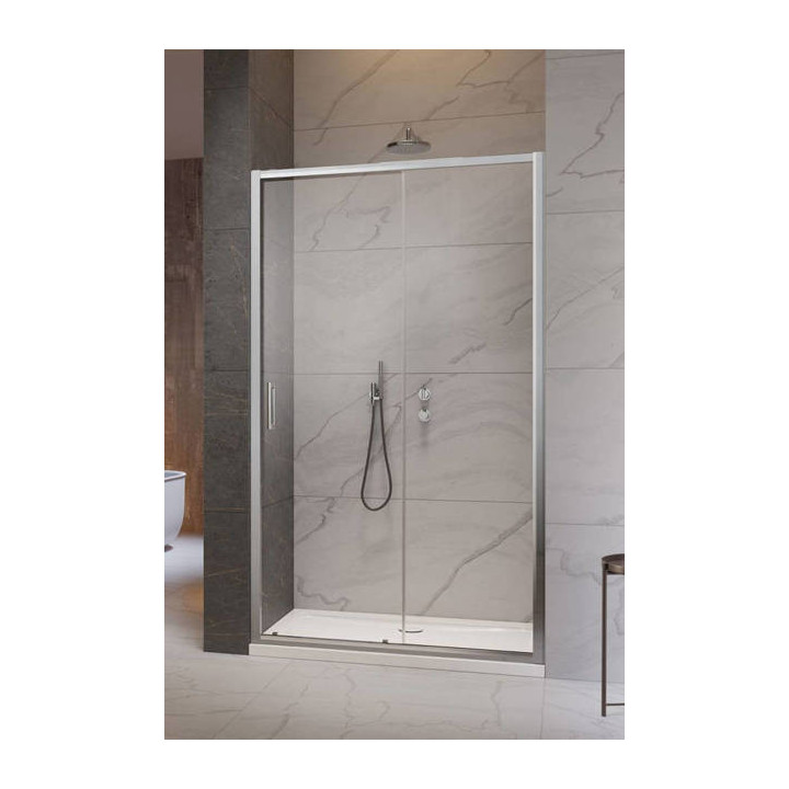 Drzwi prysznicowe do wnęki Radaway Premium Plus DWJ 120, uniwersalne, 1175-1215mm, szkło fabric, profil chrom