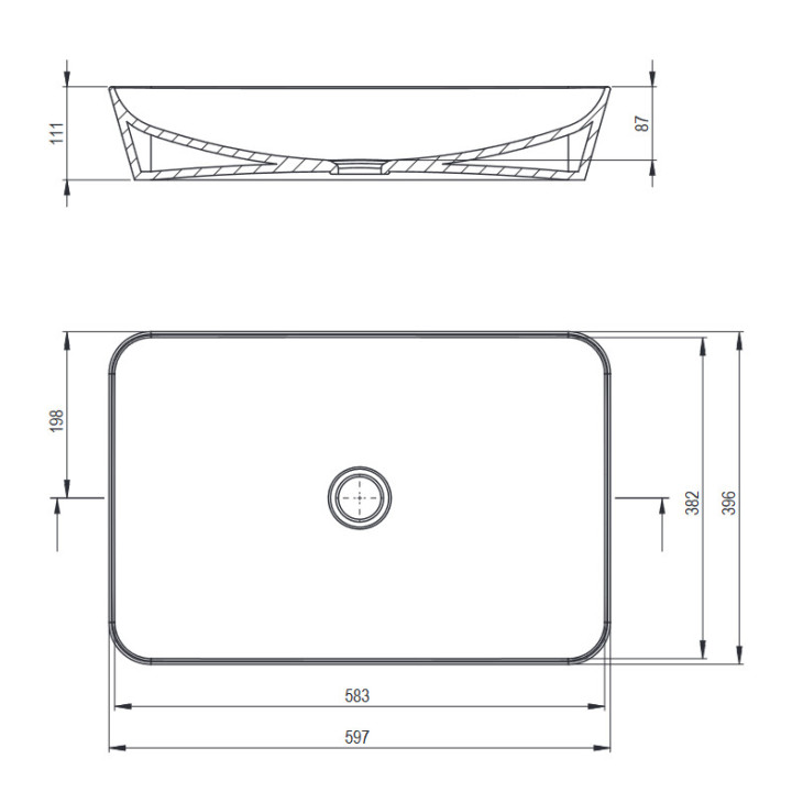 Umywalka ceramiczna podblatowa , Deante Temisto, biała