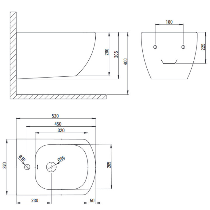 Miska WC z deską bezkołnierzową, Deante Anemon, biała