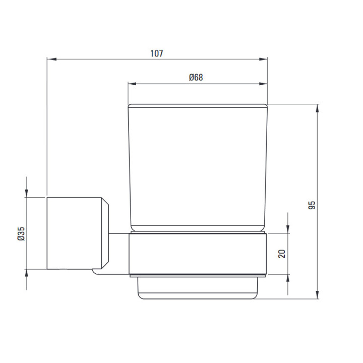Szczotka WC wisząca, Deante Arnika, chrom