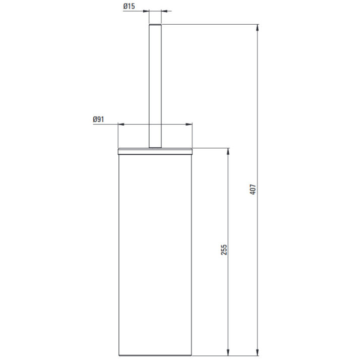 Szczotka WC wisząca , Deante Round , chrom